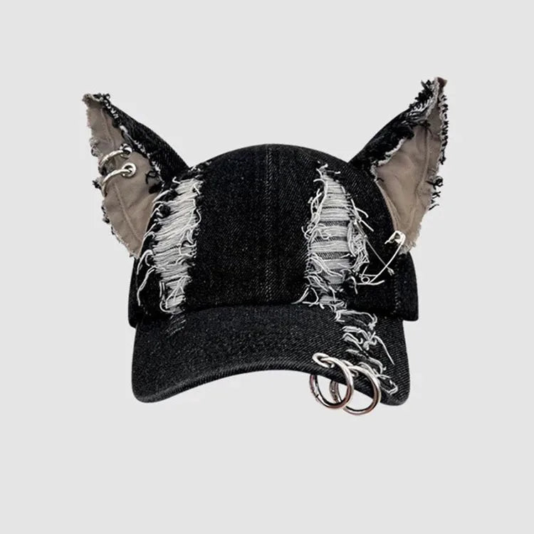 NEW Y2K Hot Girl Graffiti Baseball Cap – Rabbit Ears Cowboy Hip Hop Hat for Men & Women, Party Team Style