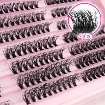 YSDO Premade Volume Fans Eyelash Extensions – 10/14 Rows Natural Mink Individual Cluster Lashes for Makeup