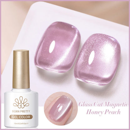 BORN PRETTY Cat Magnetic Gel Nail Polish 117 Colors 10ml Full Coverage Semi-Permanent Soak-Off Nail Varnish for Salon Manicure Glitter Cat Eye Nails