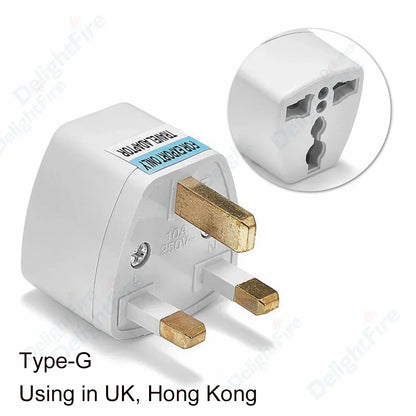 KR Plug Adapter – Multifunction Universal AU, UK, US to EU Type E/F Electrical Socket for France & Spain Travel