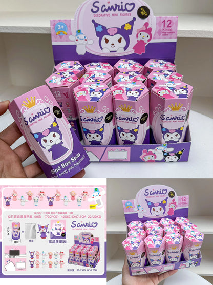 12PCS Surprise Blind Box Cartoon Character Dolls – Cute Model Toy Figures for Mobile, Car & Desktop Decoration Gift