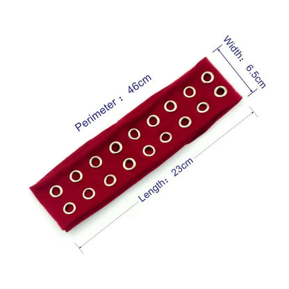 Harajuku Y2K Punk Girl Headband – Hollow Eyelet Cotton Elastic Steampunk & Gothic Style
