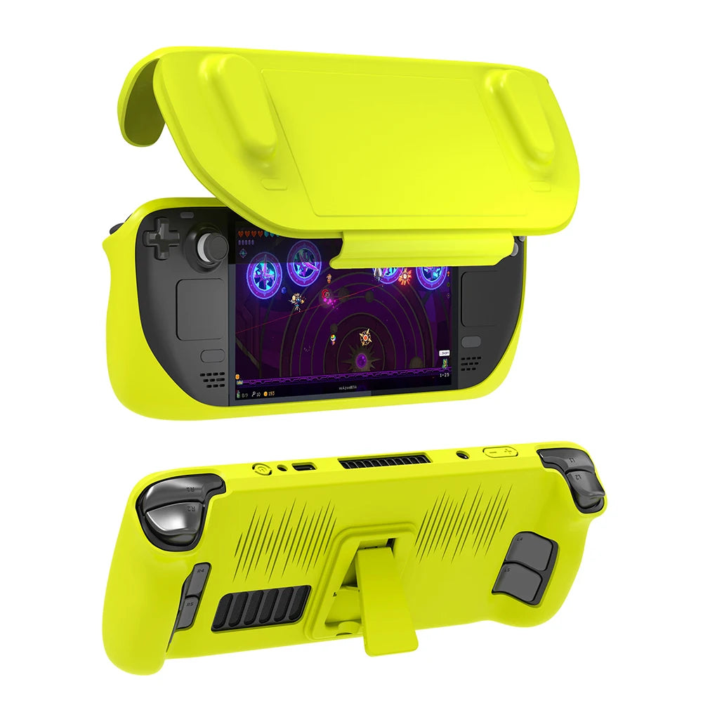 Back Cooling Cover with Sliding Shell for Steam Deck — Hard Protective Case with Kickstand Gaming Accessory