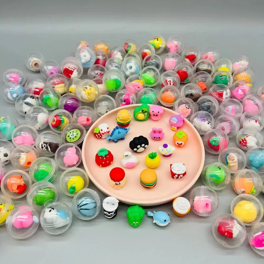 30/50-Piece 32mm Transparent Eggshell Toys - Mixed Party Favors, Pinata Fillers, Birthday Gifts, and Carnival Rewards