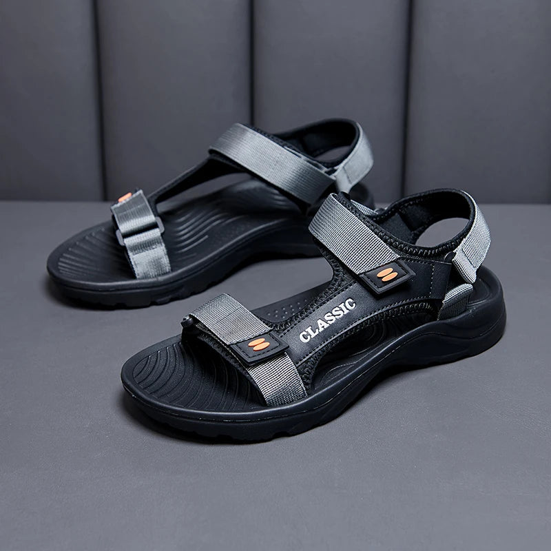 Men’s Outdoor Water Sandals – Arch Support Yoga Sole Gladiator Style Open Toe Beach Slippers, Anti-Slip Durable Summer Footwear