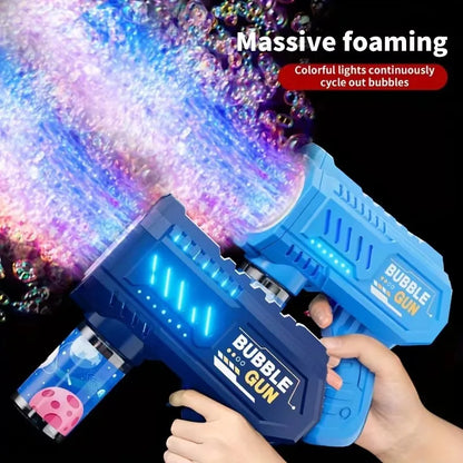 Fully Automatic Rocket Bubble Gun – Outdoor Bubble Blower with Liquid for Kids Beach Toy Gifts