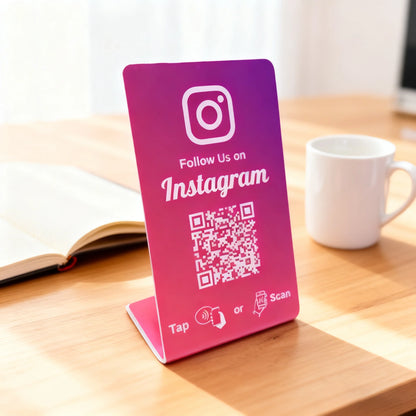 NFC 215 Google Review Card - Programmable 13.56MHz NFC Stand with QR Code