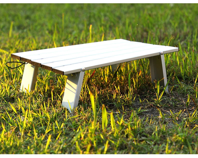 WESTTUNE Mini Camping Table – Ultralight Portable Aluminum Folding Table for Backpacking, Picnic & BBQ