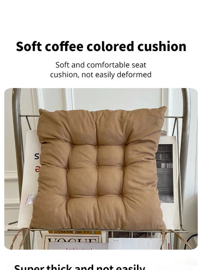 Linen Square Cushion – Pearl Cotton Backrest Pillow & Seat Pad for Home, Office, Computer Chair & Stool