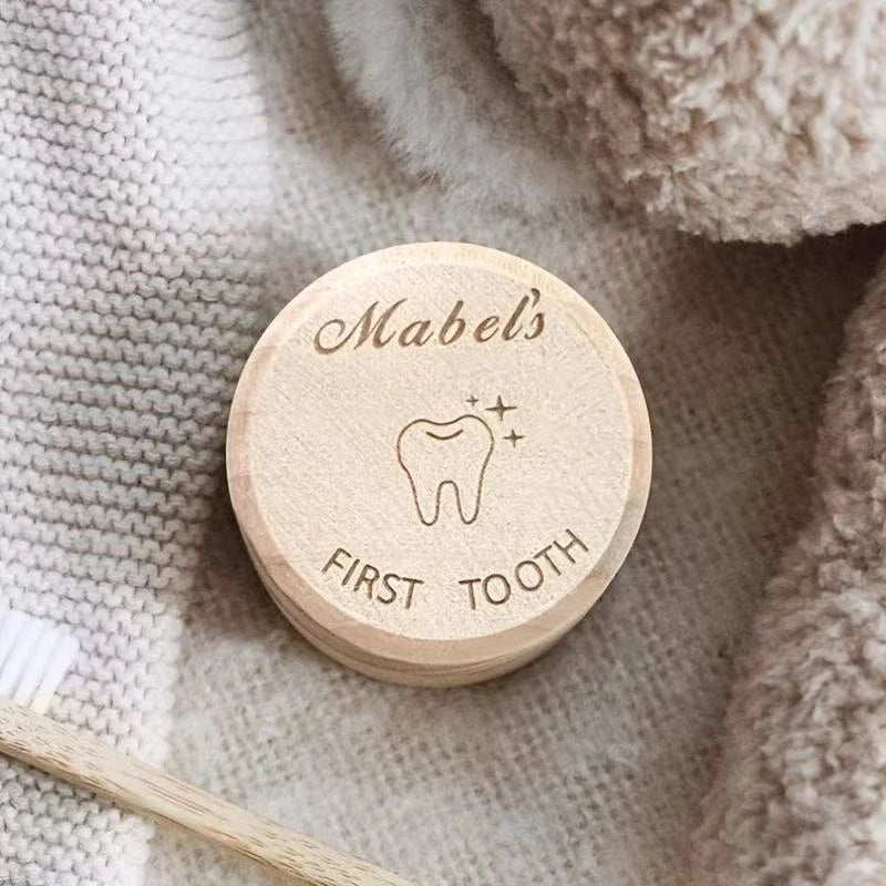 Wooden Baby Keepsake Memorial Box - Newborn Hair, Teeth & Umbilical Cord Storage Gift