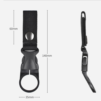 Webbing Buckle Hook Water Bottle Holder Clip - Outdoor Military Nylon EDC Climb Carabiner - Convenient Backpack Hanger for Camping and Hiking