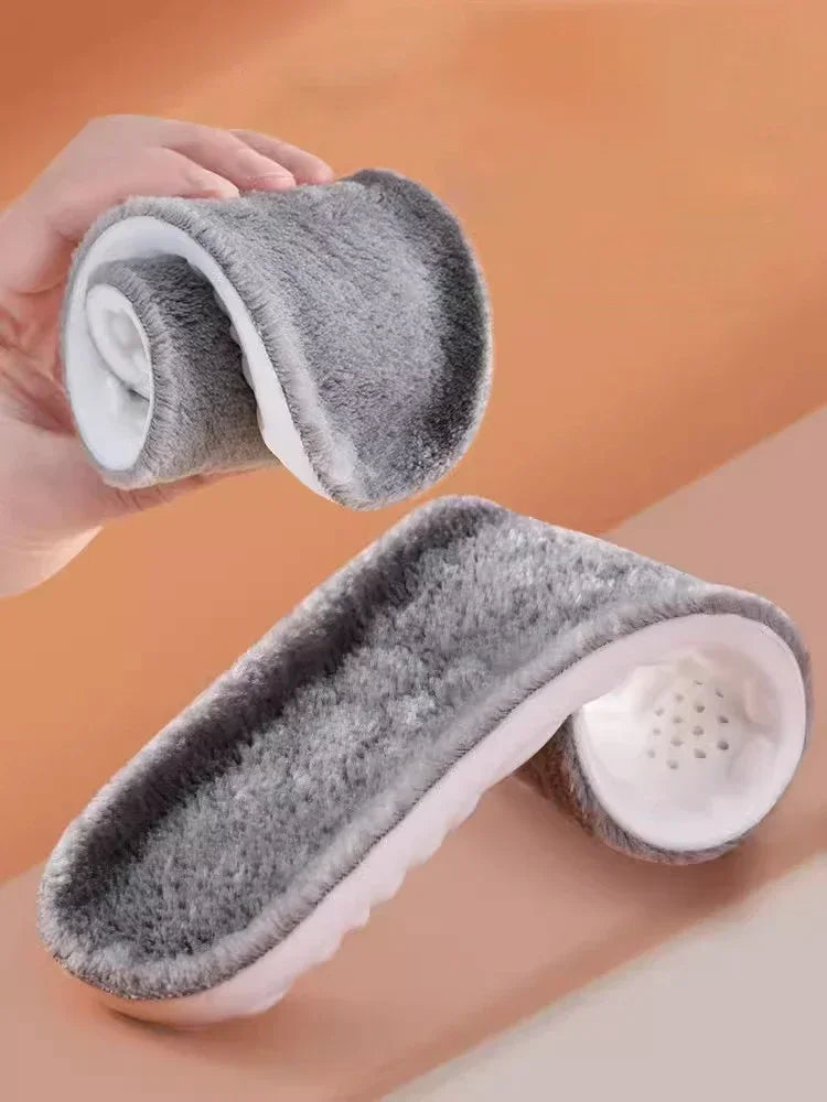 2PCS Self-Heating Thermal Insoles – Winter Warm Wool Memory Foam Shoe Pads for Men & Women Sports Shoes