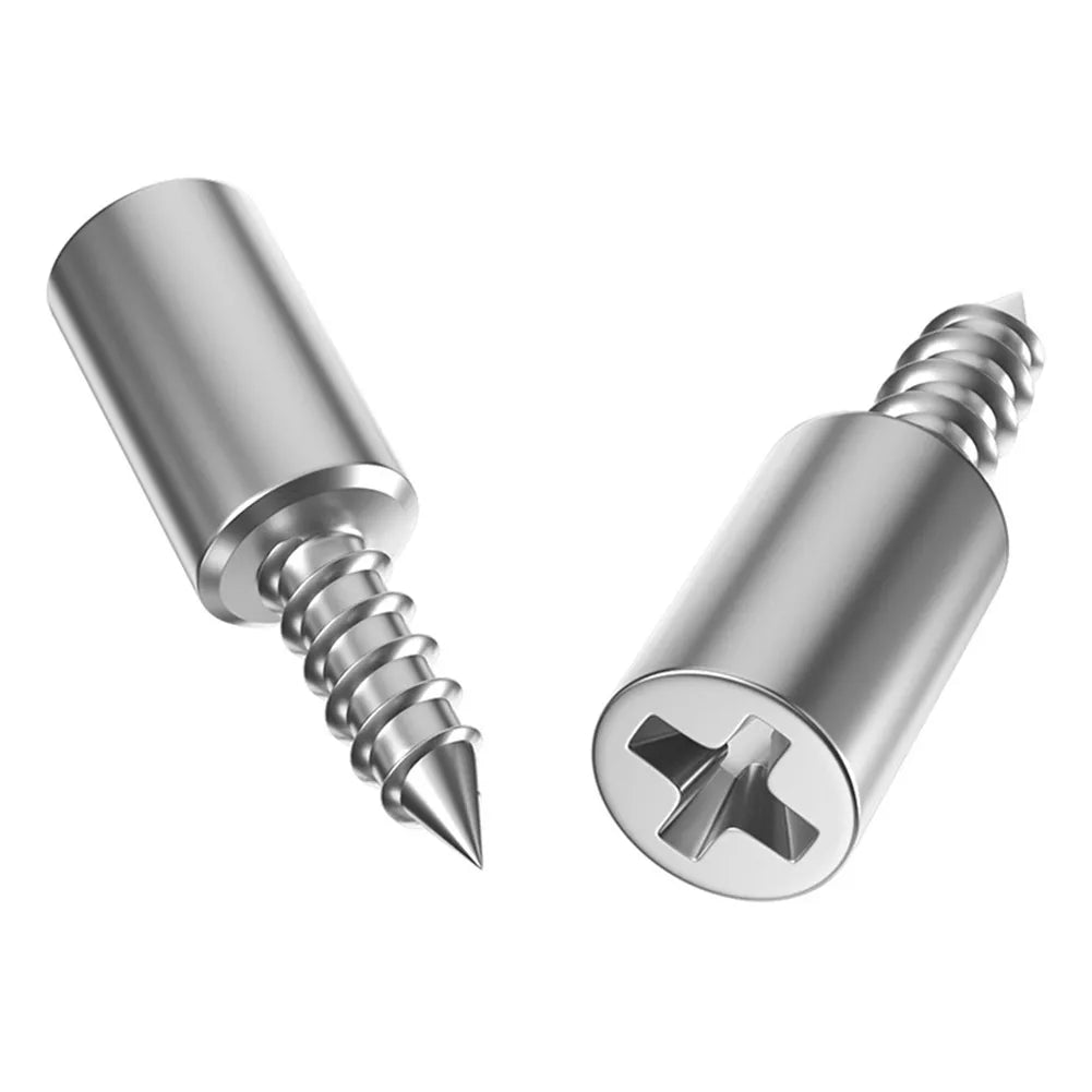 20pcs Self-Tapping Cabinet Screws: Laminate Support, Glass Studs, Nonslip Partition Nails - Ideal for Wooden Cabinets & Wardrobes