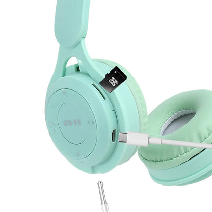Y08 Macaron Wireless Bluetooth Headphones – With Microphone, Wired Earphones, Gaming Headset for Kids, MP3 Players & Gifts