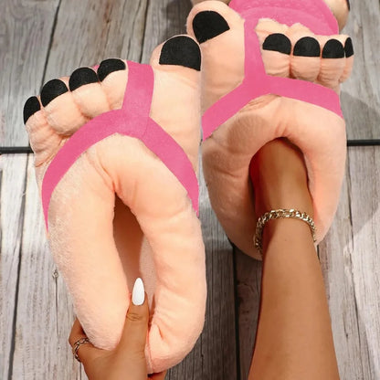Funny Winter Couple Slippers - Soft Warm Cotton Home Slides