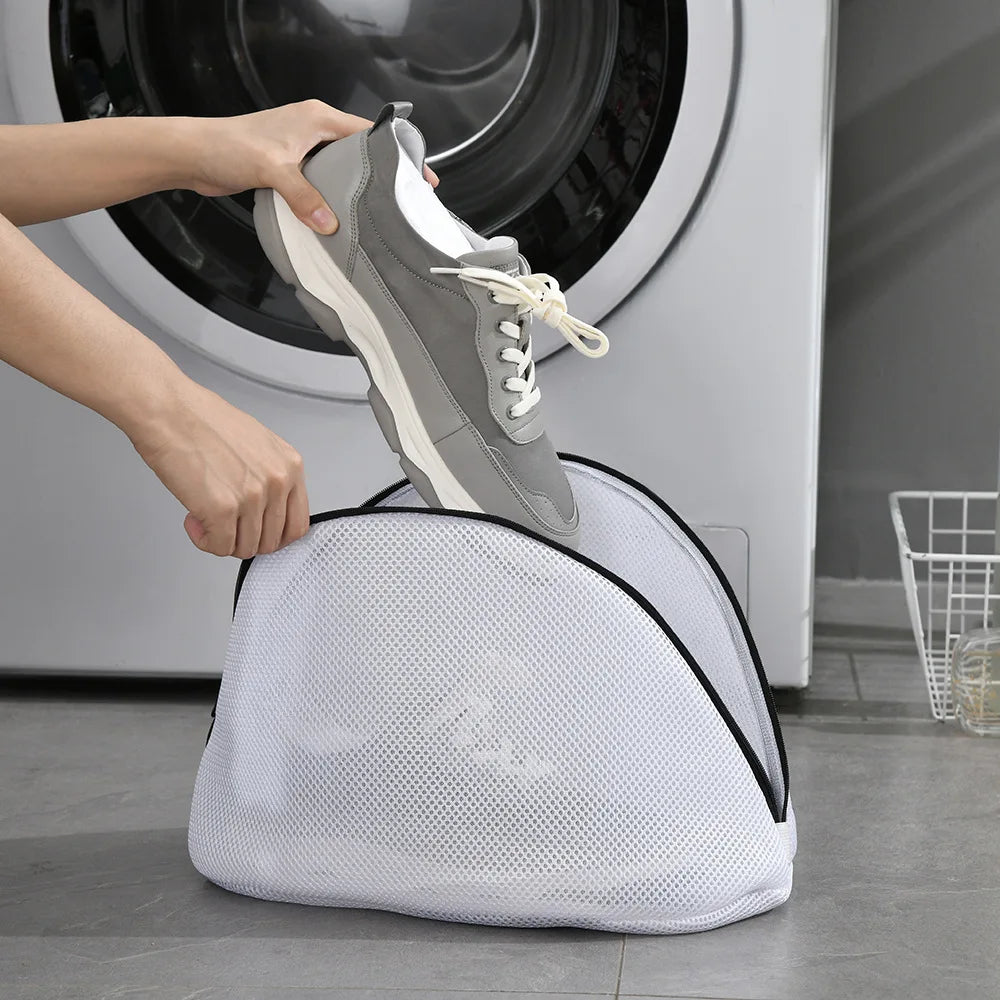 Anti-Deformation Mesh Shoe Laundry Bag – Protective Wash Bag for Sneakers, Travel & Washing Machine Use