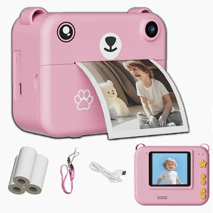 Digital Children’s Camera – 1080P HD Video Recorder, Instant Print Photos, Mini Thermal Printer, Educational Birthday Gift