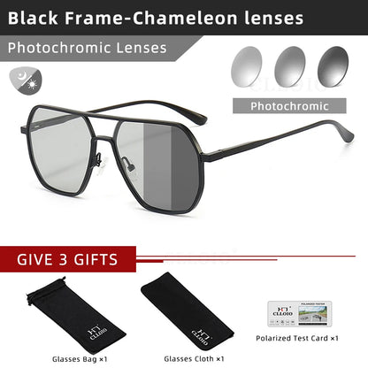 CLLOIO Anti-Glare Day & Night Vision Glasses – Polarized Photochromic UV400 Driving Sunglasses for Men & Women