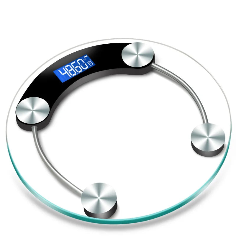 LCD Digital Bathroom Scale — Round High-Definition Body Weight Scale, 0.2-180KG Precision Electronic Floor Scale