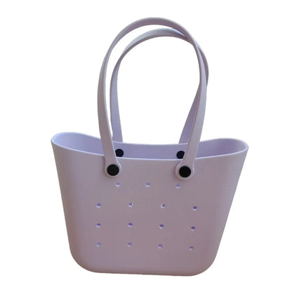 Fashion EVA Molded Beach Bag – Multi-Functional Women’s Shopping & Makeup Storage Tote, Trendy Plastic Waterproof Handbag