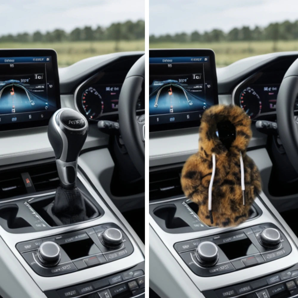 Universal Car Gear Shift Lever Cover – Sweatshirt Style Shifter Knob Hoodie for Car Decoration