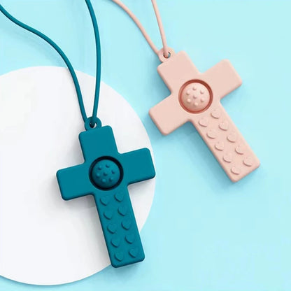 BPA-Free Silicone Baby Teether – Cartoon Sensory Chew Pendant Necklace for Newborns, Autism & ADHD Teething Care