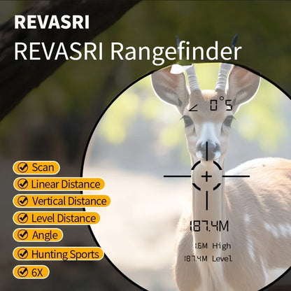 REVASRI Hunting Laser Rangefinder – 1000 Yards, Rechargeable Battery, Target Acquisition Tech