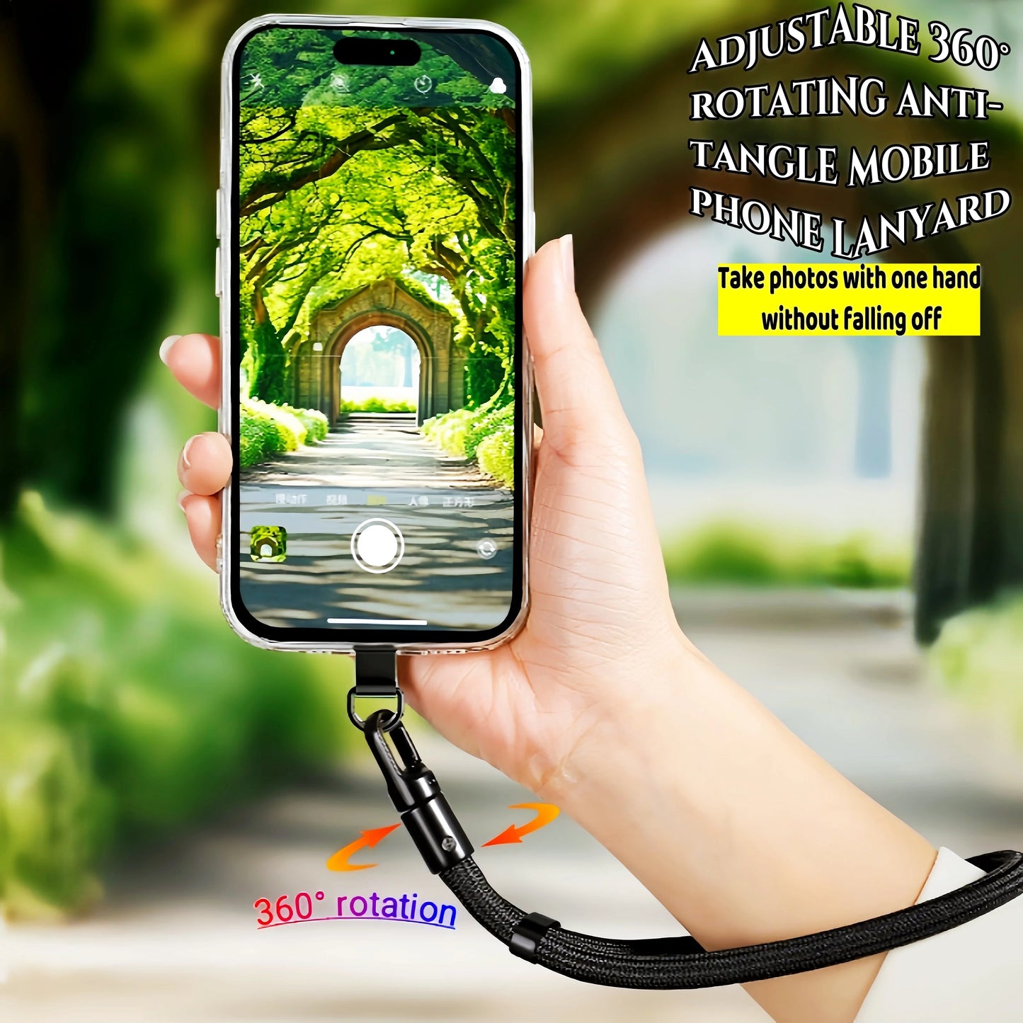 Adjustable Universal Phone Lanyard Strap – Clip Holder for All Phone Cases (Neck, Shoulder, Crossbody & Wrist, 7mm Thick)