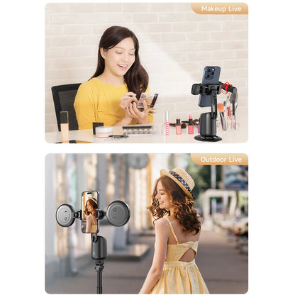 AI Smart 360° Gimbal with Auto Face Tracking – All-in-One Phone Holder & Video Stabilizer Tripod