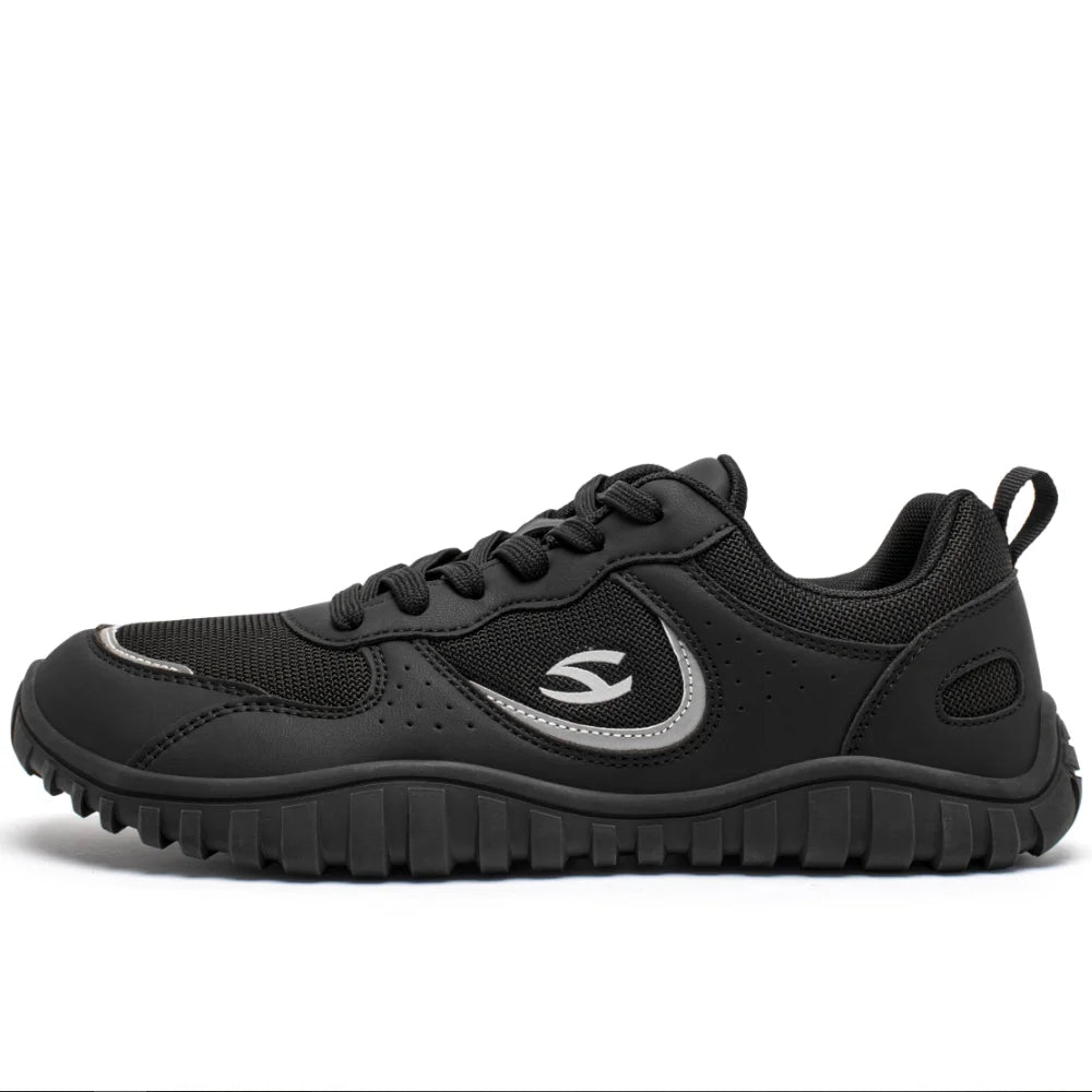 HOBIBEAR Unisex Wide Toe Sneakers — Comfortable Lace-Up Walking Shoes, Breathable Outdoor Travel Sneakers