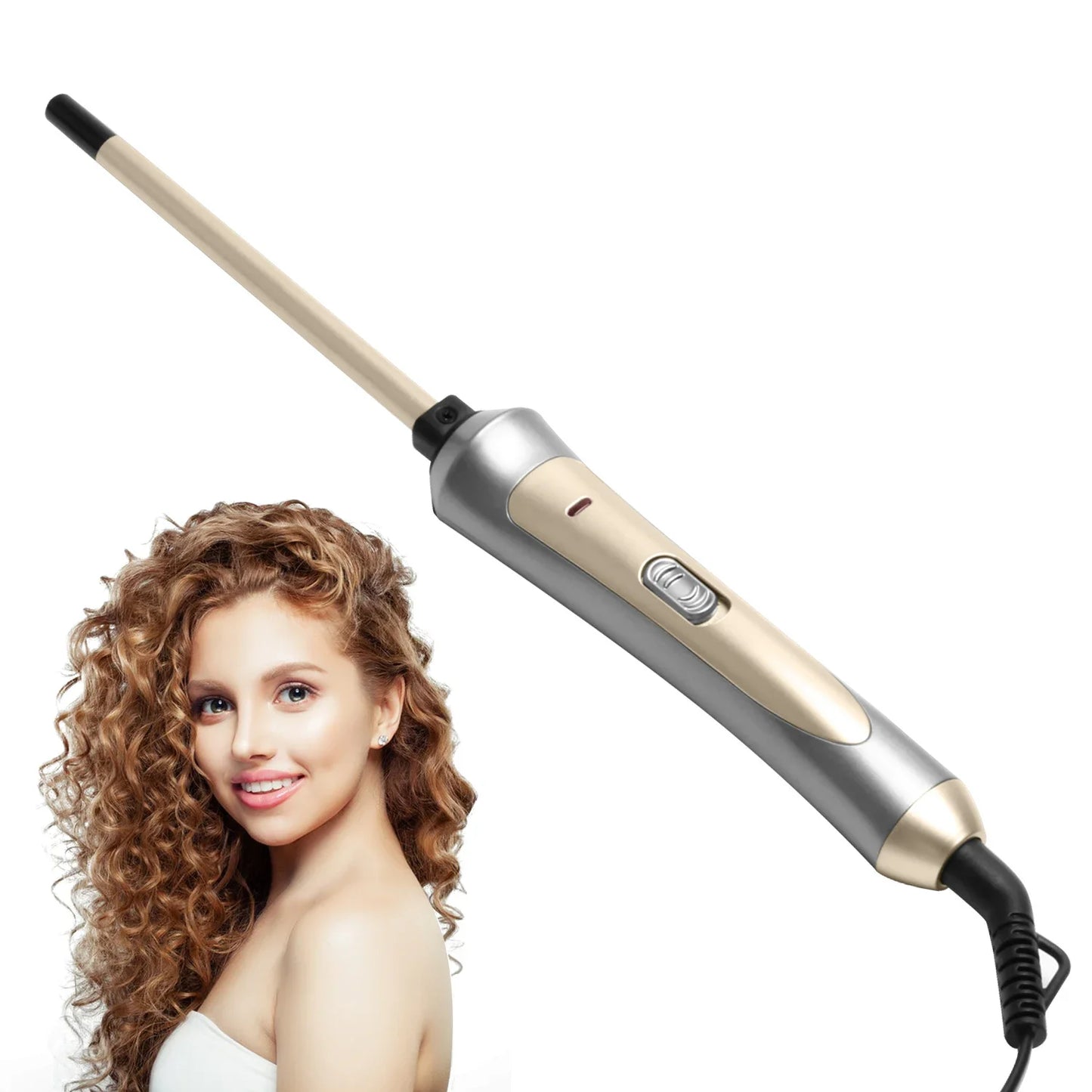 9mm Ceramic Hair Curling Iron Wand – Professional Electric Curler Tongs for Salon Styling & Crimping