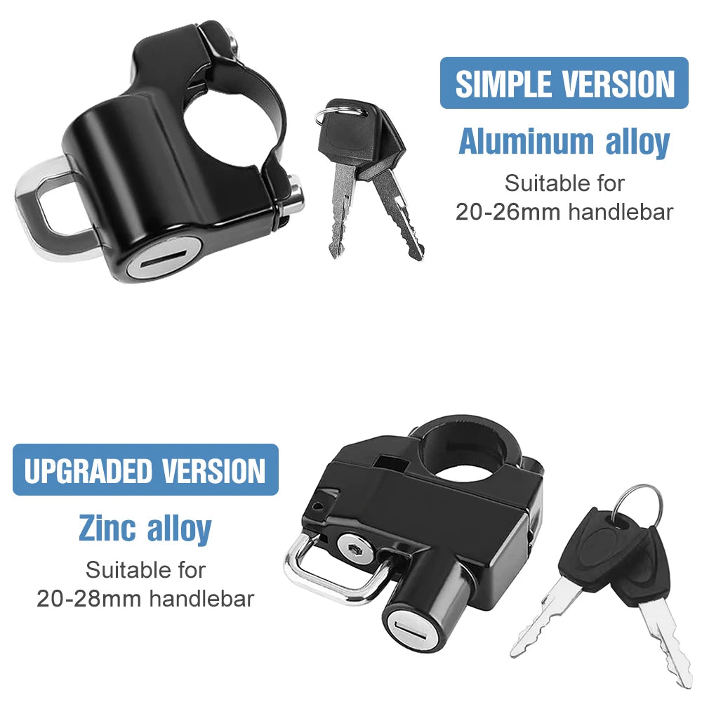Secure Your Ride: Motorcycle Helmet Anti-Theft Lock with 2 Keys & Installation Tool - Bike Security Accessories