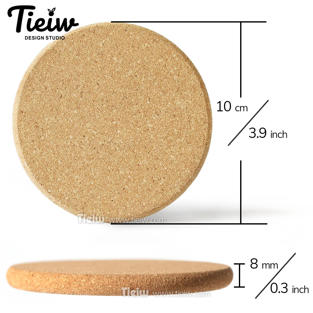 30-Piece Personalized Cork Coaster Set - Custom Tie Design Wedding Favors, Bridal Shower Gifts and Corporate Party Keepsakes