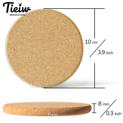 30-Piece Personalized Cork Coaster Set - Custom Tie Design Wedding Favors, Bridal Shower Gifts and Corporate Party Keepsakes