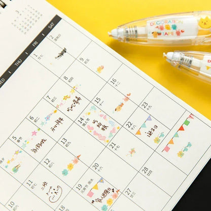 Kawaii Correction Belt: Girls' Hand Account Decorative Stickers & Marker Pen Set - School & Office Stationery Supplies