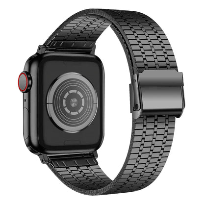 Link Bracelet for Apple Watch – Stainless Steel Strap for iWatch 8, 7, SE, 6, 5, 4, 3, Ultra 49mm, 45mm, 41mm, 44mm, 40mm, 42mm, 38mm Bands
