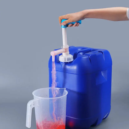Manual Hand Fuel Transfer Pump - Liquid Transfer Pump with Backflow Prevention for Oil & Other Liquids