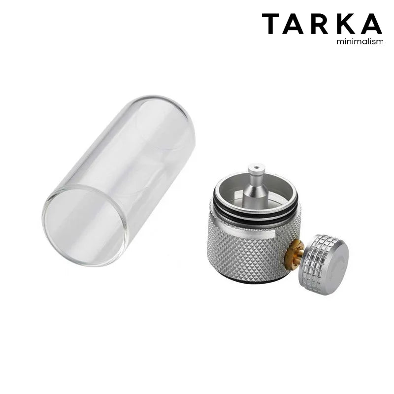 Candlestick-Style Metal Gas Lantern - Portable Ambient Light for Camping Tents, Canopies & Outdoor Use