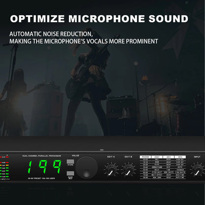 Professional Digital Reverberation DSP Processor - Multi-Effect Audio Equalizer for Enhanced Sound