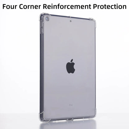 Transparent TPU iPad Case - Protective Cover for iPad Air 11 M2, Pro 11/13 M4, 7th–10th Gen, Air 3–5 & Mini 6