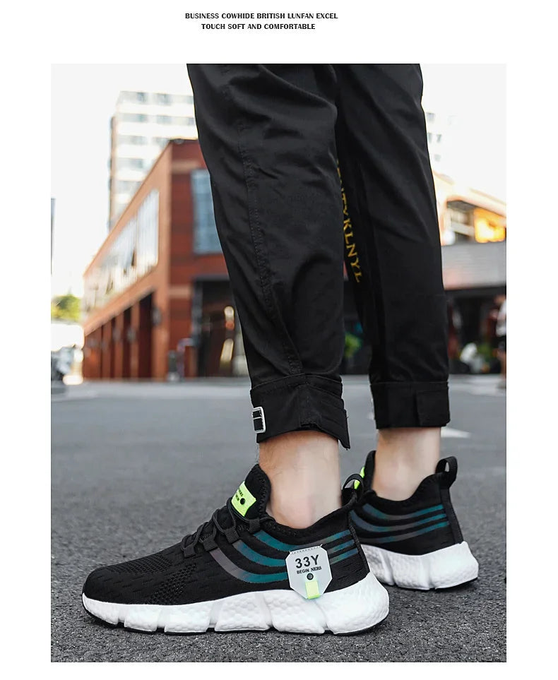 2024 Men's Breathable Sneakers – Comfortable Casual Running & Tennis Shoes for Summer