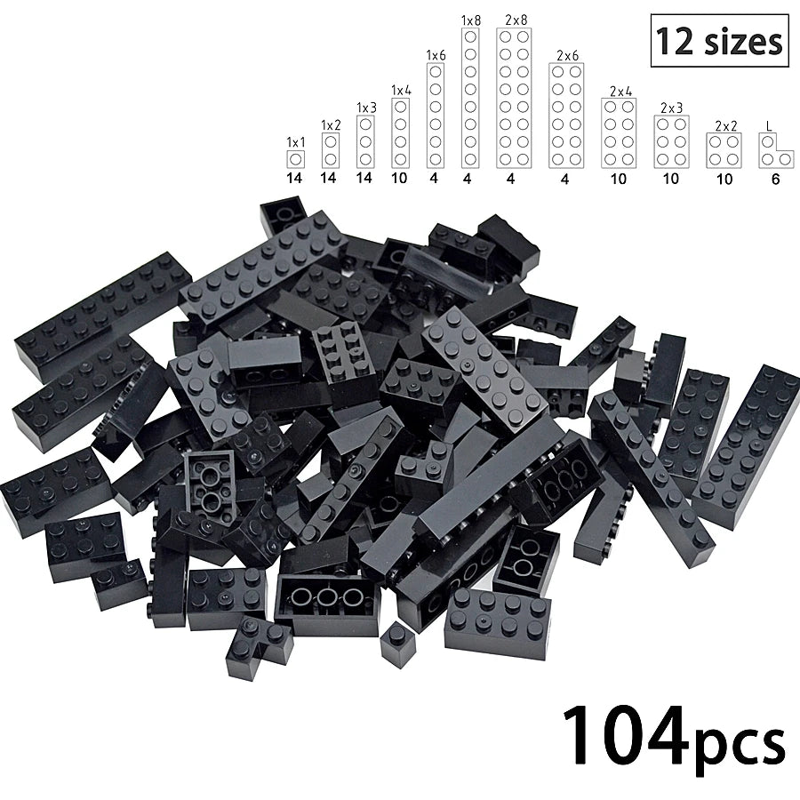 DIY Building Block Wall Figures Bricks - 1x2, 1x3 & 1x4 Small Construction Bricks for Creative Building & Educational Play