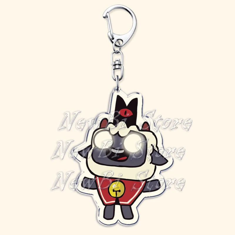 Funny Dark Video Game Sheep Keychain – Cute Lamb & Goat Bag Accessory Gamer Gift