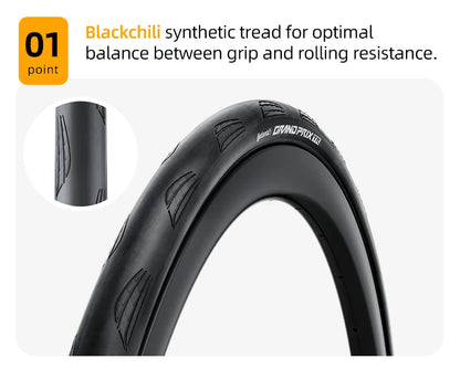 Continental Grand Prix Road Bicycle Tire – 700C Folding Clincher, Tubeless & Tube Options