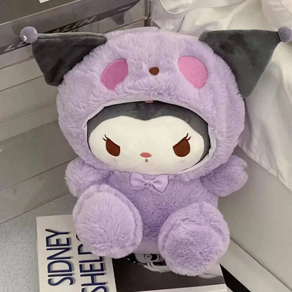 25cm Kawaii Sanrio Plush Toy – Kuromi & Jade Dog Stuffed Doll Gift for Kids