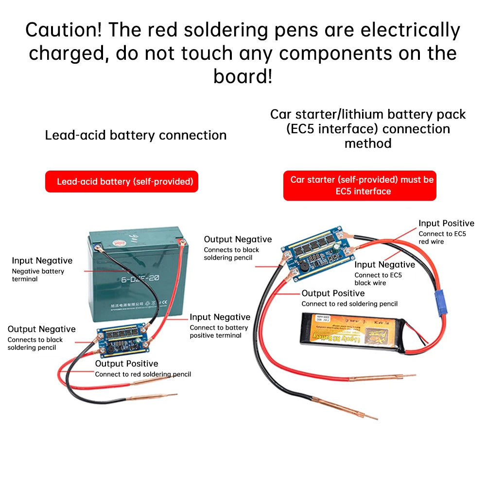 12V Spot Welder for 18650 Lithium Batteries – Portable PCB Circuit Board Soldering Machine DIY Kit