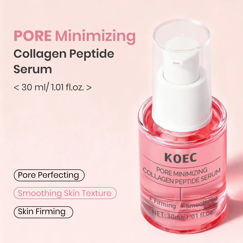 Collagen Peptide Pore-Perfecting Serum - Skin-Firming, Radiance-Boosting, and Plumping Korean Skincare Makeup Primer