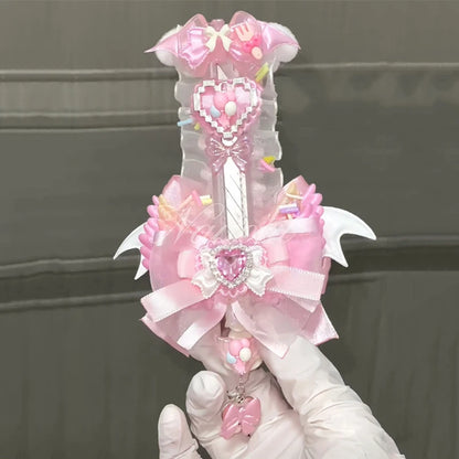 Sweet Pink Korean Y2K Heart Bow Utility Knife – Cute Portable Box Cutter for Students & Scrapbooking