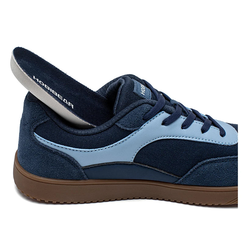 HOBIBEAR Unisex Wide-Toe Sneakers — Minimalist Lace-Up Mesh Casual Shoes, Non-Slip Comfort for Men & Women