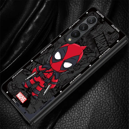 Cartoon Marvel Spiderman & Groot Case for Samsung Galaxy Z Fold 6/5/4/3 5G – Hard PC Shockproof Cover